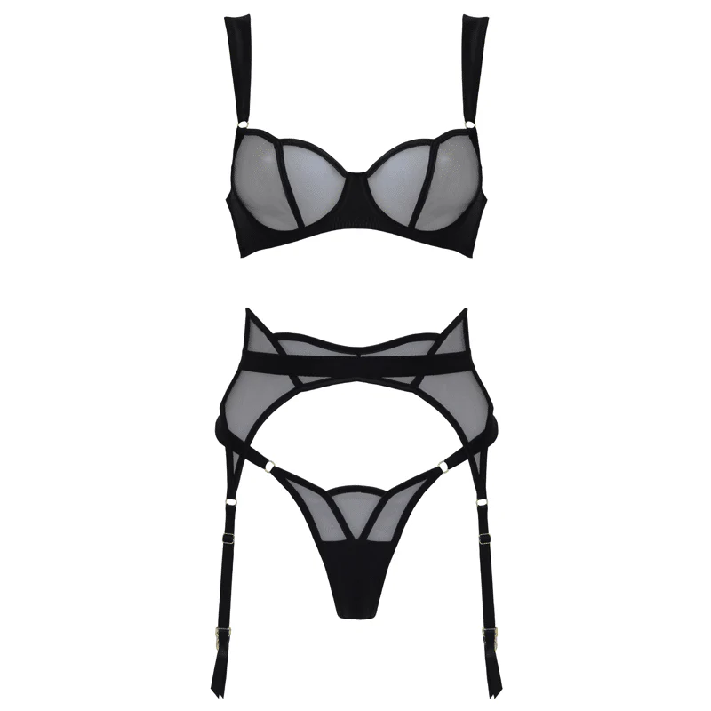3 Piece Scalloped Muse Lingerie